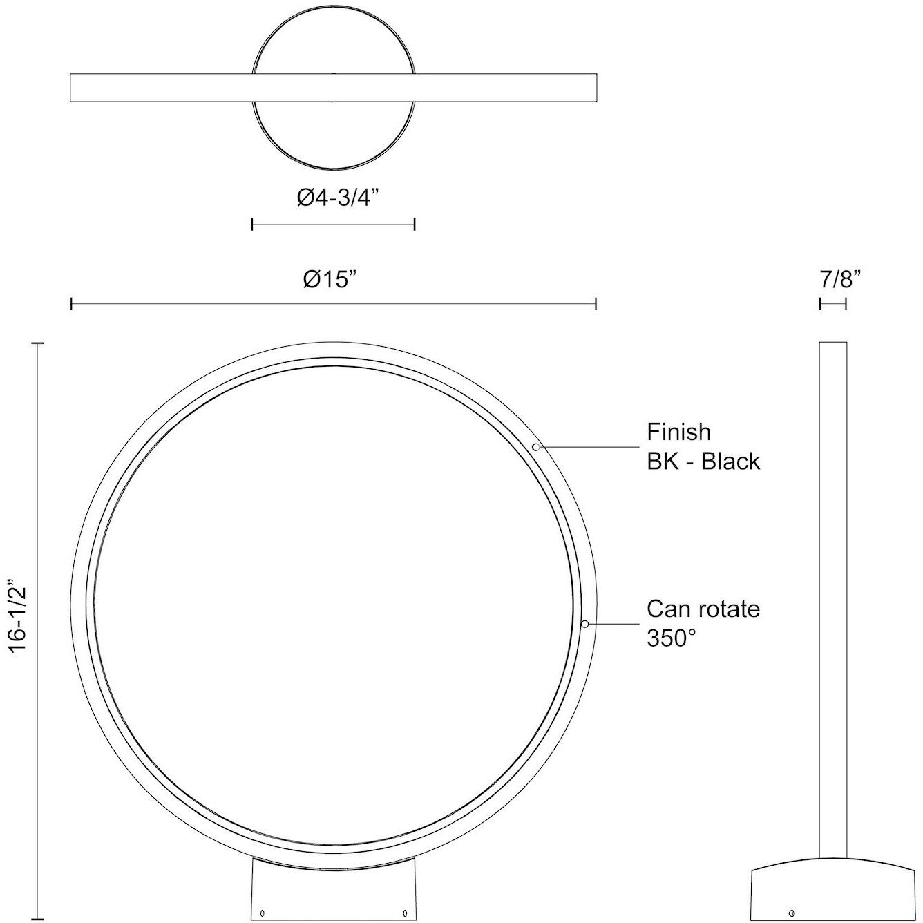 Parc 12V, with Outdoor Rated Low Voltage Transformer (Transformer supplied by others) 12.00 watt Black Exterior Low Voltage Landscape