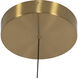 Thread 59.13 inch Brushed Gold Linear Pendant Ceiling Light in Remote Driver