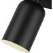 Nola 1 Light 3.63 inch Black Semi-Flush Mount Ceiling Light in Matte Opal Glass