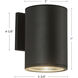 Nordic LED 7 inch Black Exterior Wall Light