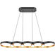 Maestro LED 37.75 inch Black and Gold Linear Pendant Ceiling Light