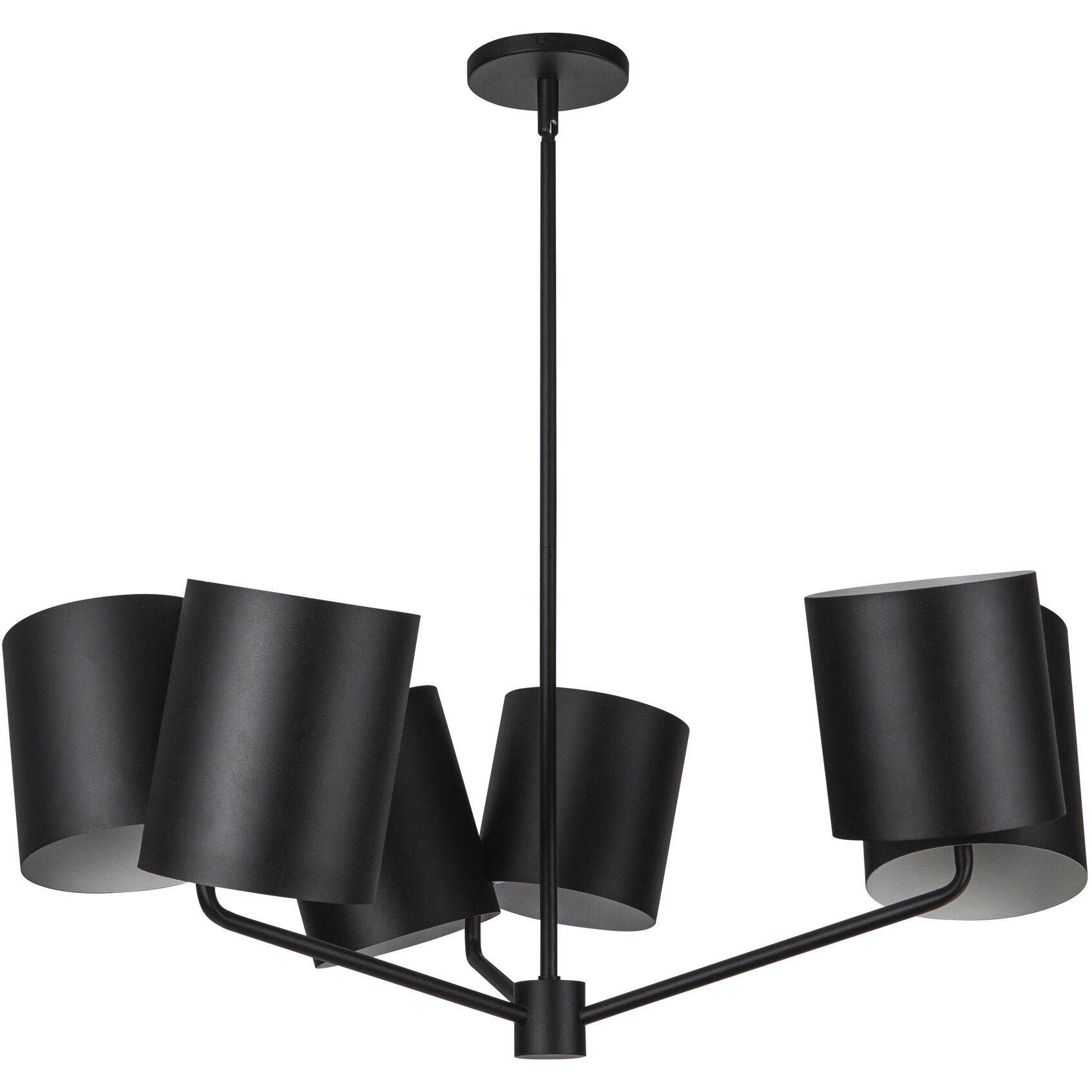 Keiko 6 Light 30.5 inch Black Chandelier Ceiling Light