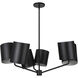 Keiko 6 Light 30.5 inch Black Chandelier Ceiling Light