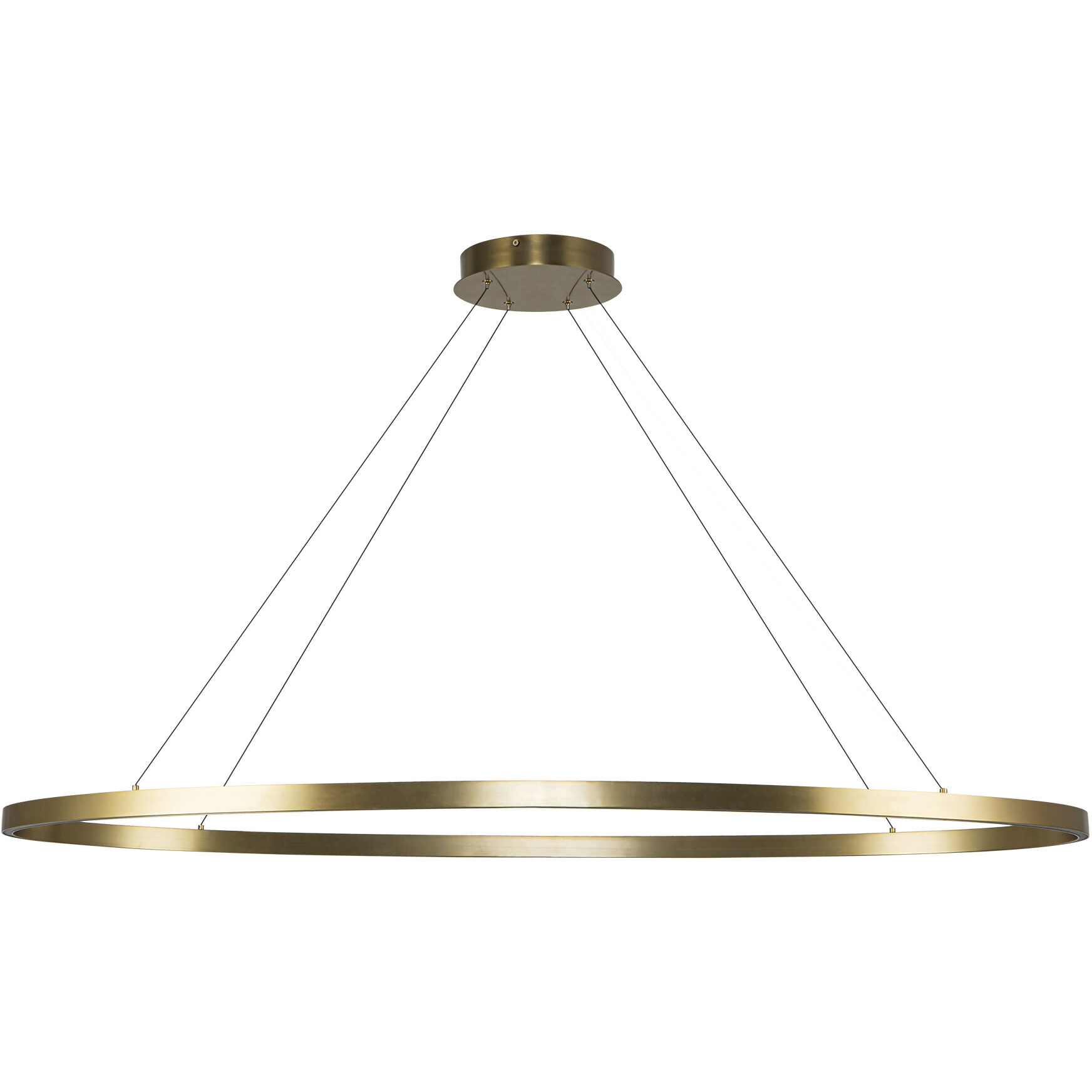 Ovale LED 53.75 inch Brushed Gold Linear Pendant Ceiling Light