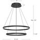 Cerchio LED 31.5 inch Black Chandelier Ceiling Light