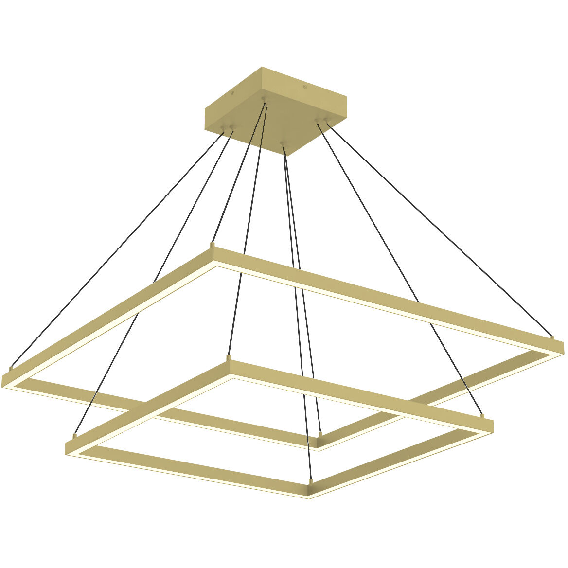 Piazza LED 31.5 inch Brushed Gold Chandelier Ceiling Light