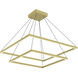 Piazza LED 31.5 inch Brushed Gold Chandelier Ceiling Light