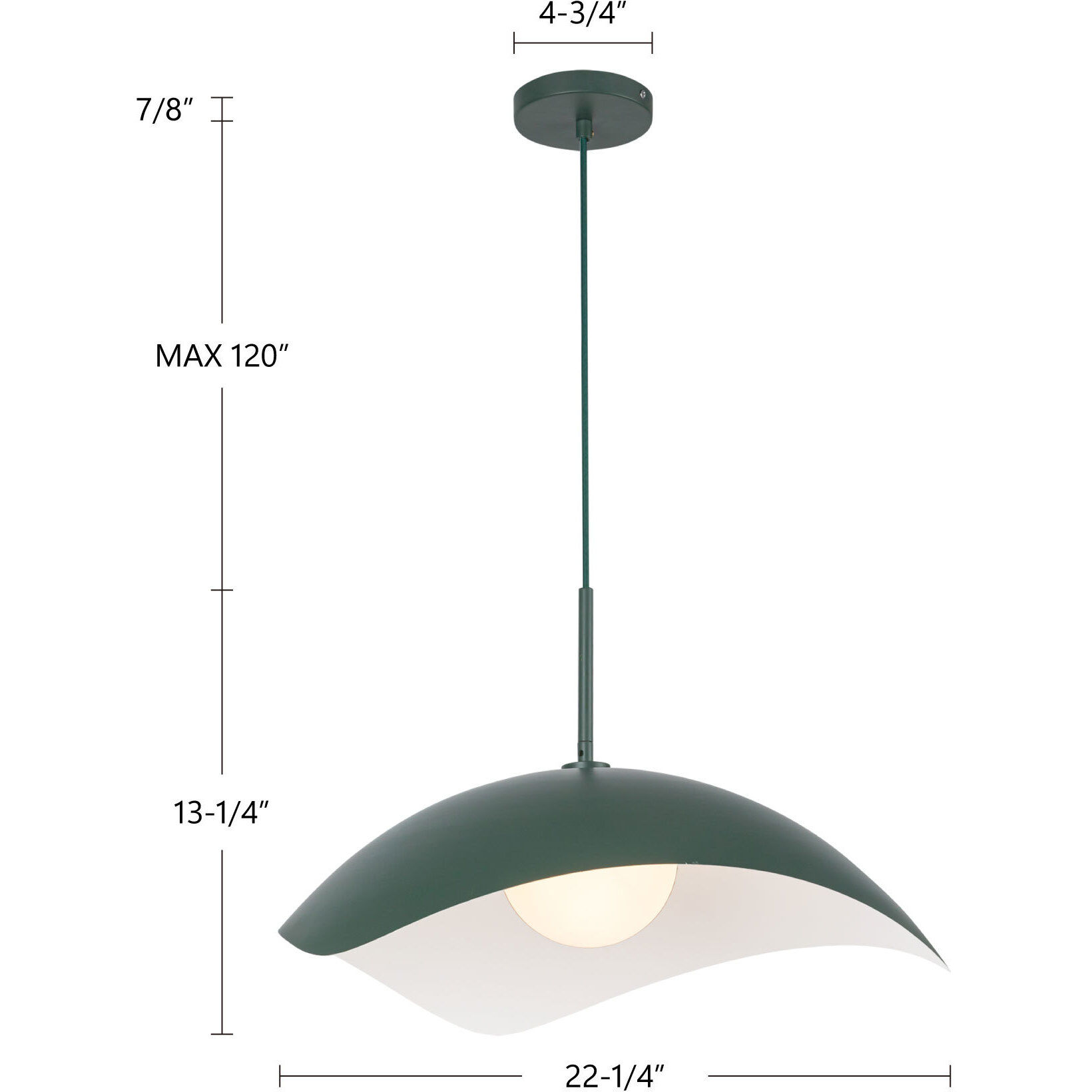 Kirby Pendant Ceiling Light in Cerulean