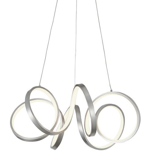 Synergy LED 23.75 inch Antique Silver Chandelier Ceiling Light