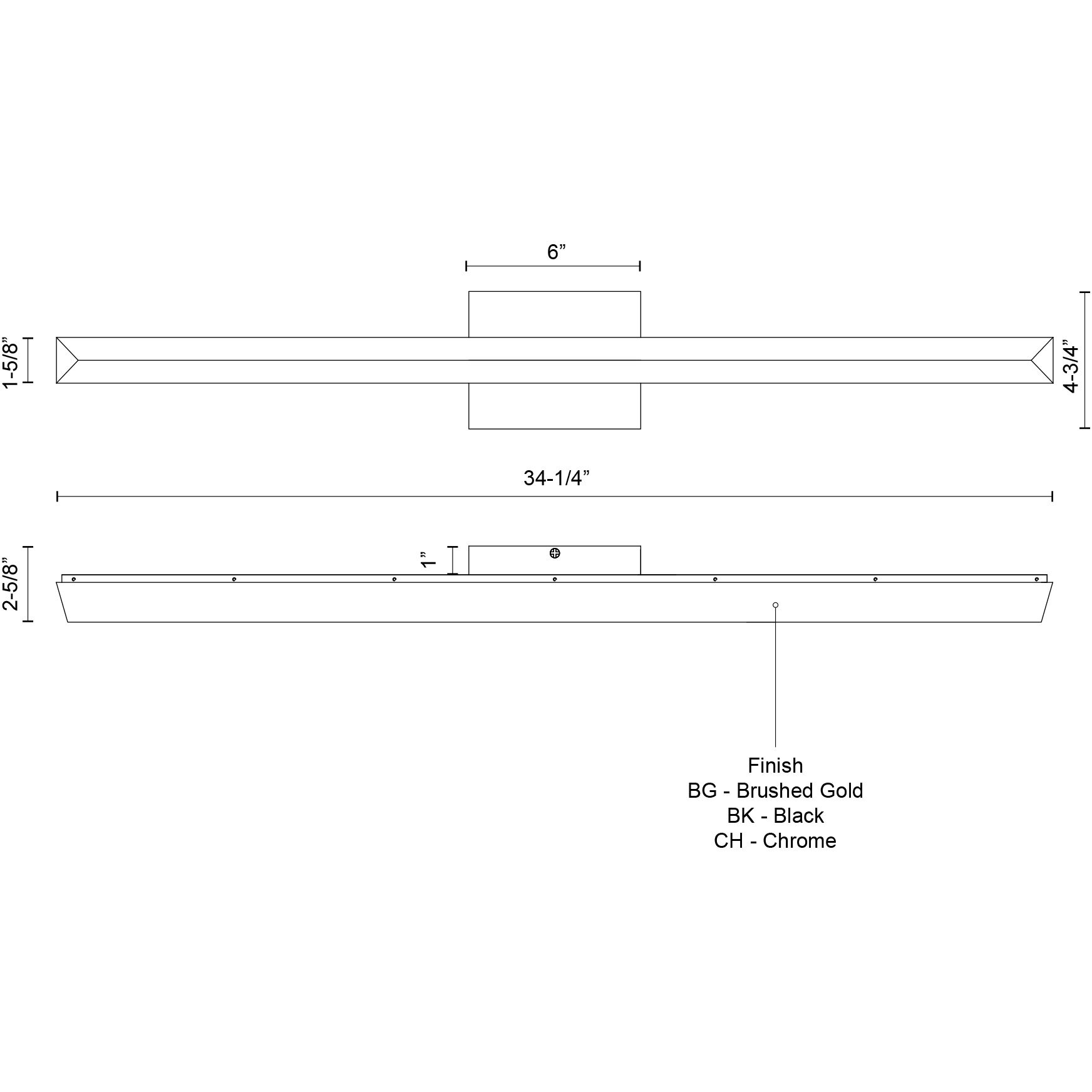 Saphir Vanity Light Wall Light in Chrome