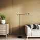 Rotaire 54.38 inch 7 watt Black Floor Lamp Portable Light