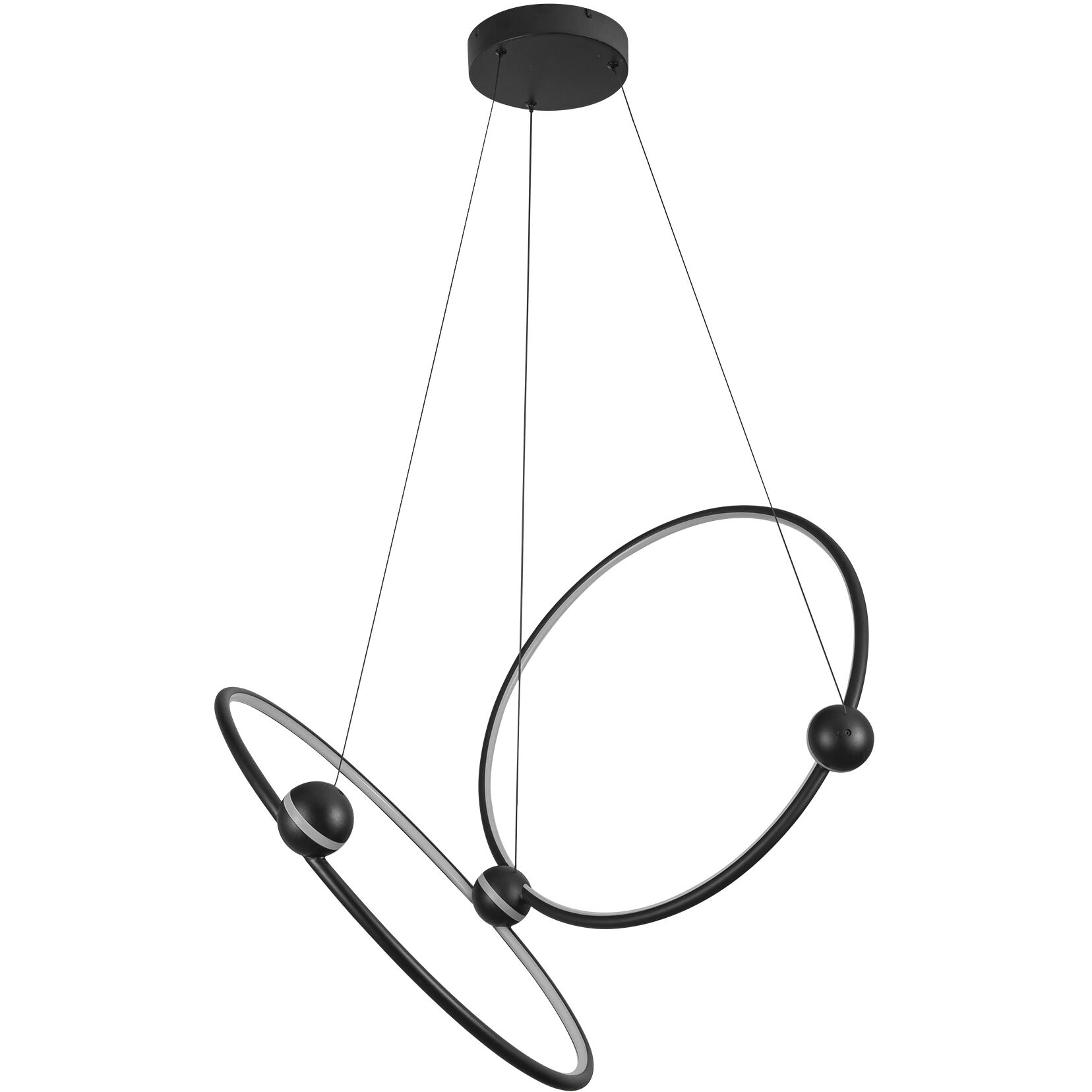 Isho LED 24.88 inch Black Chandelier Ceiling Light