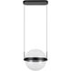 Pisces LED 11.88 inch Black and Light Guide Pendant Ceiling Light
