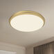Malta LED 12 inch Brushed Gold Flush Mount Ceiling Light