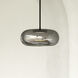 Trinity LED 14.25 inch Black/Smoked Pendant Ceiling Light in Smoked Glass