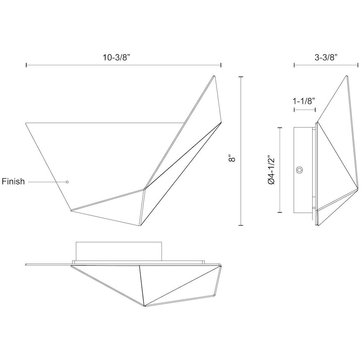 Taro Wall Sconce Wall Light in Black