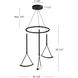 Mobil LED 26.38 inch Black Chandelier Ceiling Light