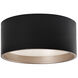 Mousinni LED 17.75 inch Black Flush Mount Ceiling Light