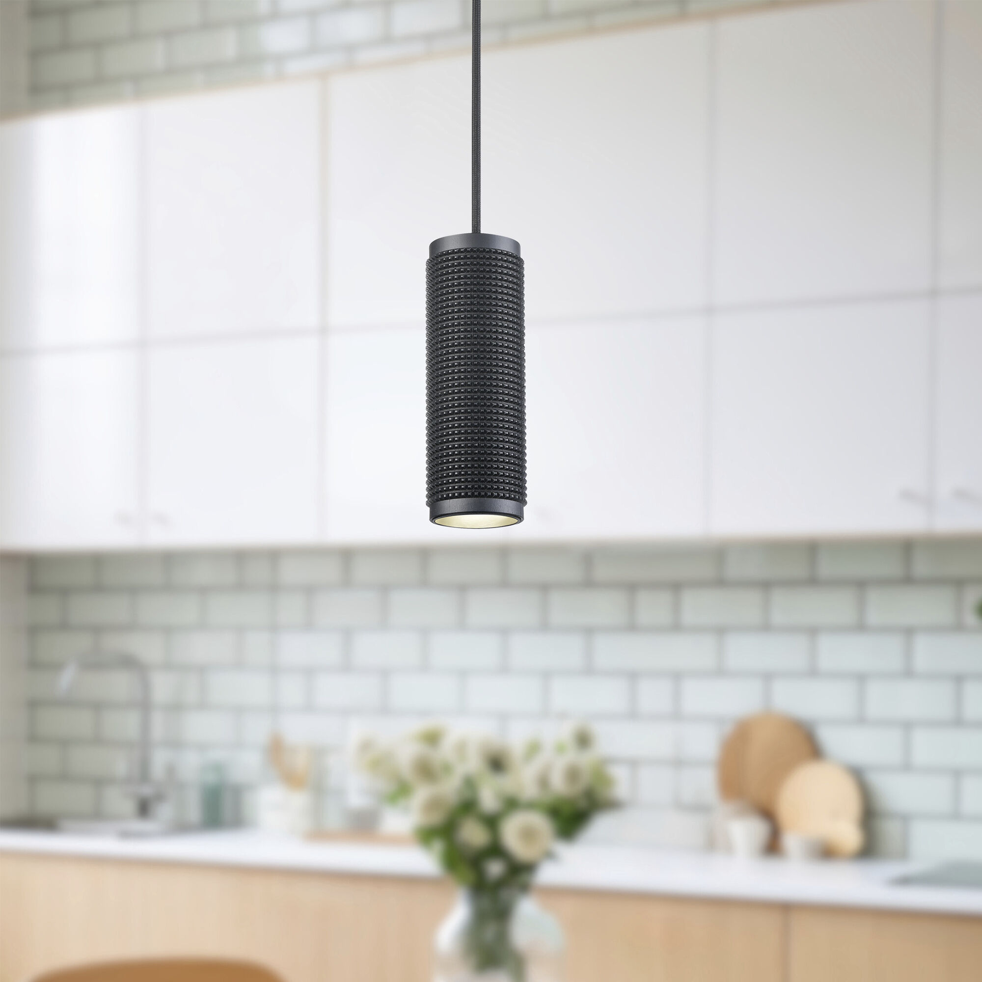 Micro 1 Light 2.63 inch Black Pendant Ceiling Light
