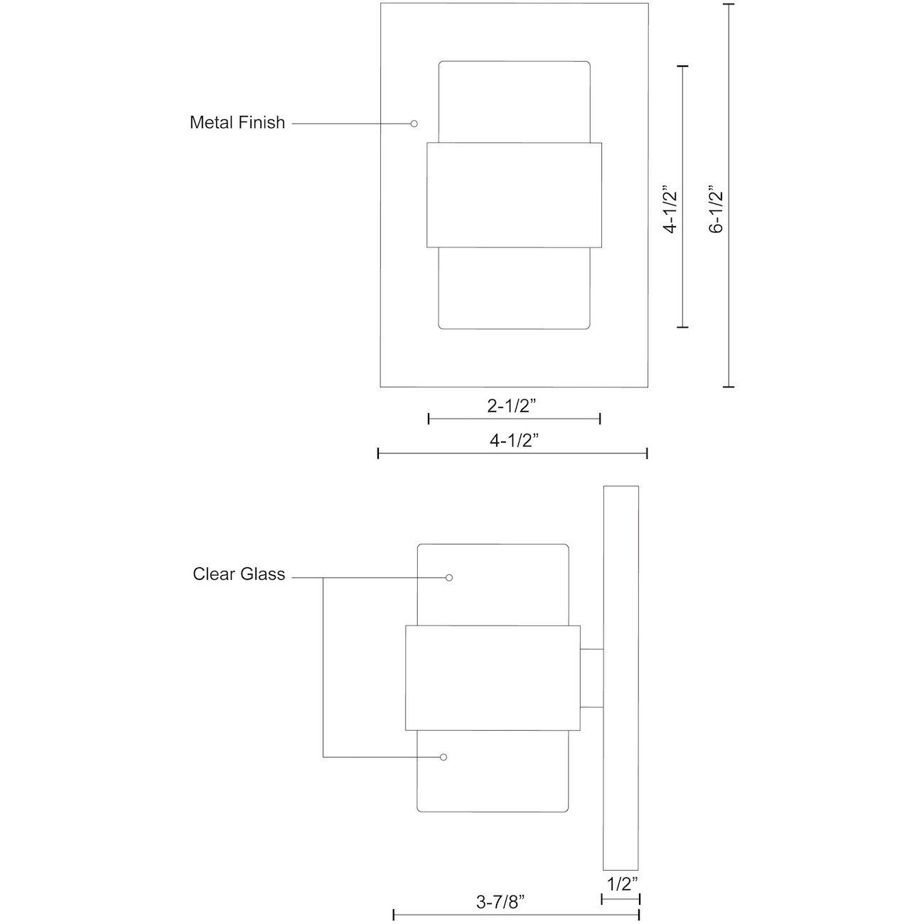 Copenhagen LED 4.5 inch Black Exterior Wall Sconce