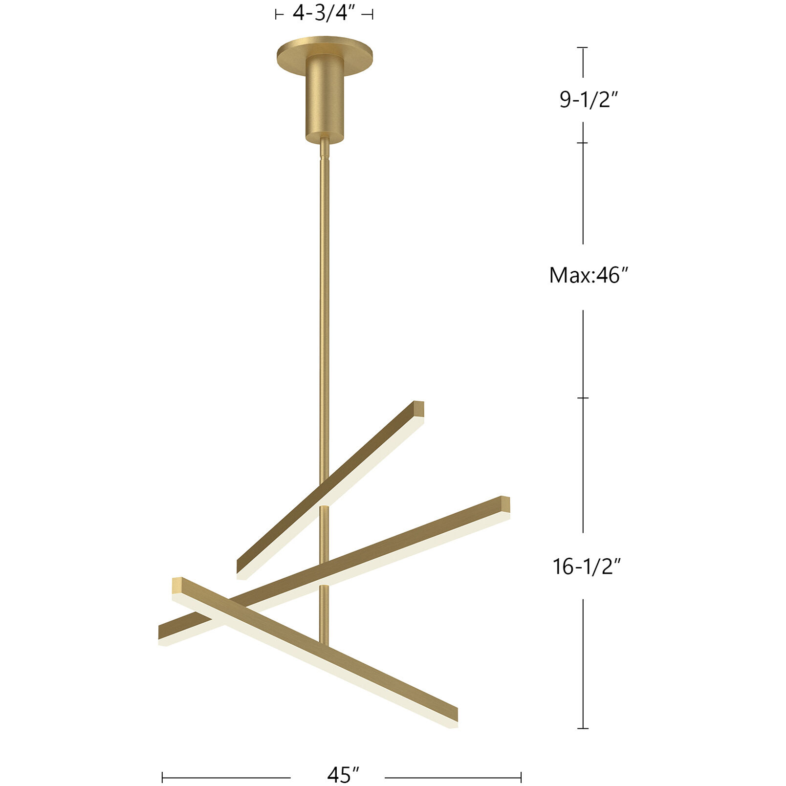 Vega LED 0.75 inch Brushed Nickel Chandelier Ceiling Light
