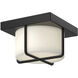 Regalo LED 7.13 inch Black/Opal Glass Flush Mount Ceiling Light