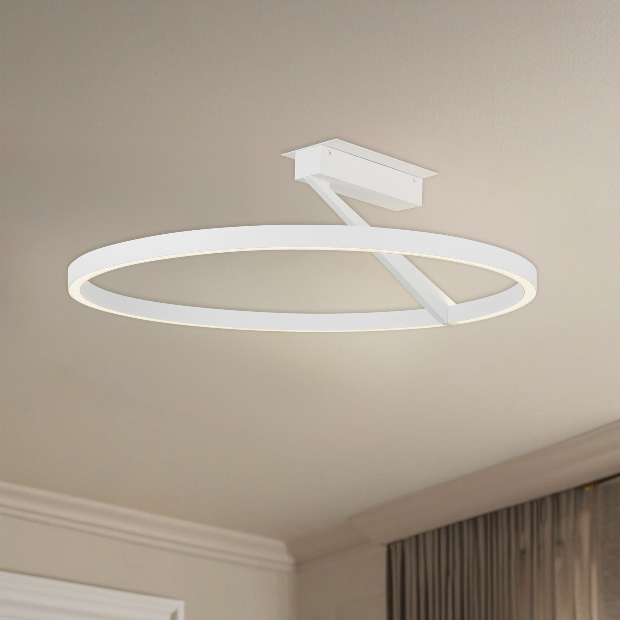 Roda LED 23.63 inch White Semi-Flush Mount Ceiling Light