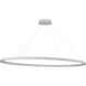 Ovale Linear Pendant Ceiling Light in White