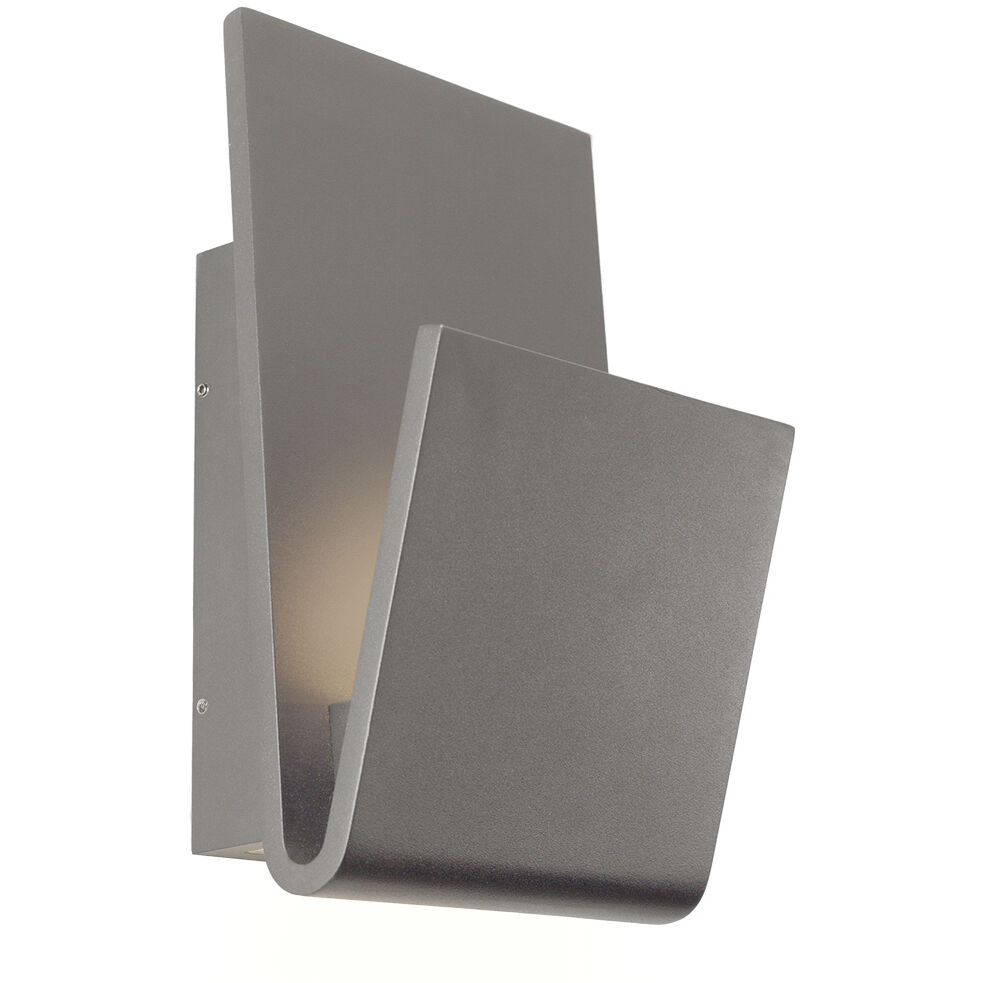 Logan LED 16 inch Grey Outdoor Wall Sconce in Gray
