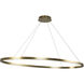 Ovale Linear Pendant Ceiling Light in Brushed Gold