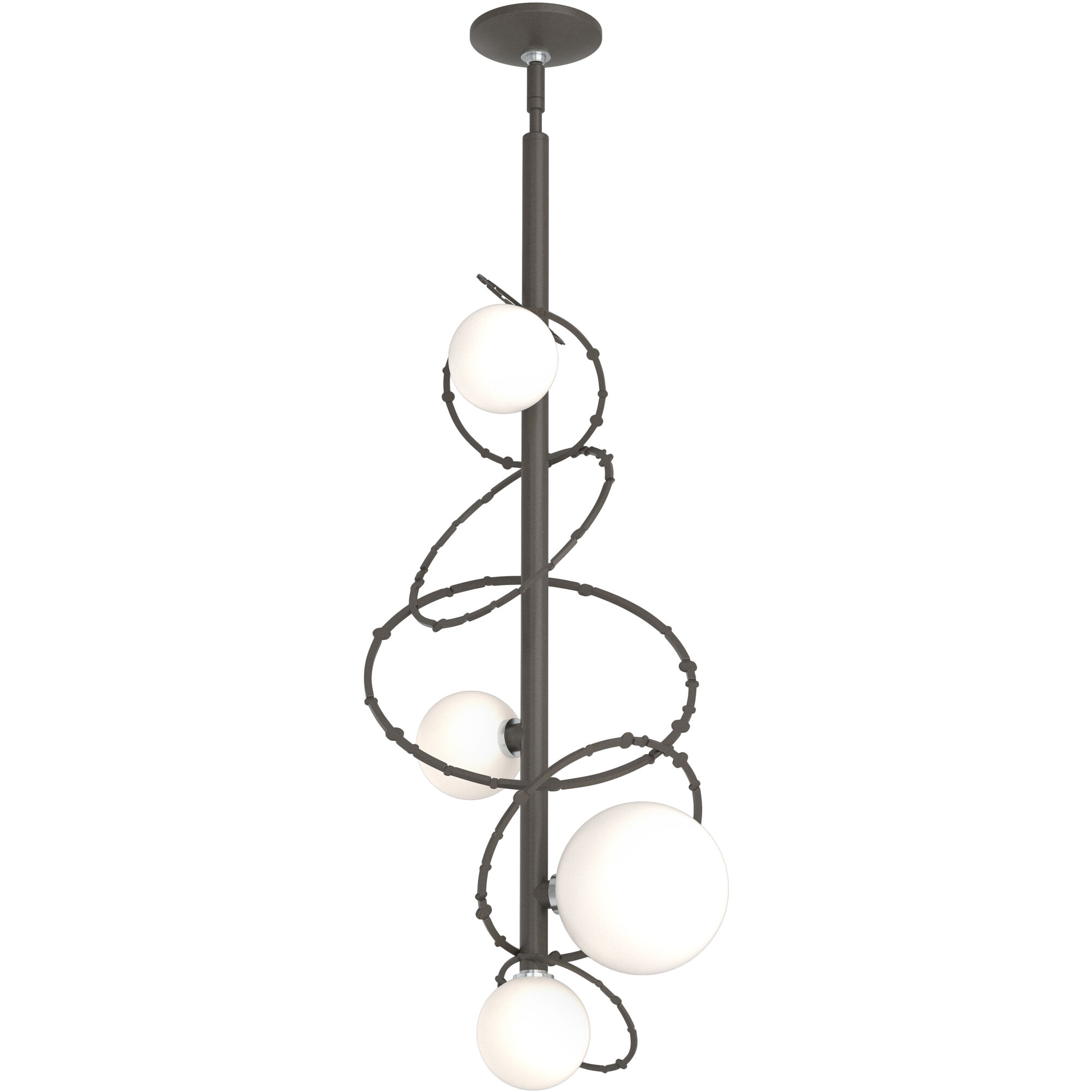 Olympus 4 Light 13.9 inch Dark Smoke Vertical Pendant Ceiling Light