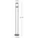 Novel 65.13 inch 18 watt Black Floor Lamp Portable Light