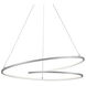 Twist Pendant Ceiling Light in Antique Silver