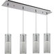 Champagne LED 5.13 inch Chrome Multi Pendant Ceiling Light
