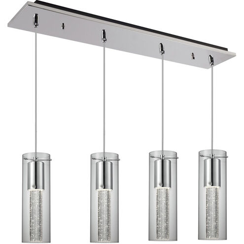 Champagne LED 5.13 inch Chrome Multi Pendant Ceiling Light