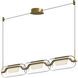 Hilo LED 43 inch Brushed Gold Linear Pendant Ceiling Light