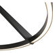 Roda LED 23.63 inch Black Semi-Flush Mount Ceiling Light