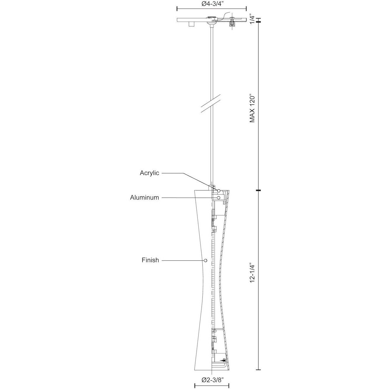 Robson Pendant Ceiling Light in White
