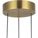 Motif LED 5.5 inch Brushed Gold Multi Pendant Ceiling Light