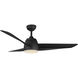 Thalia 54 inch Matte Black Ceiling Fan