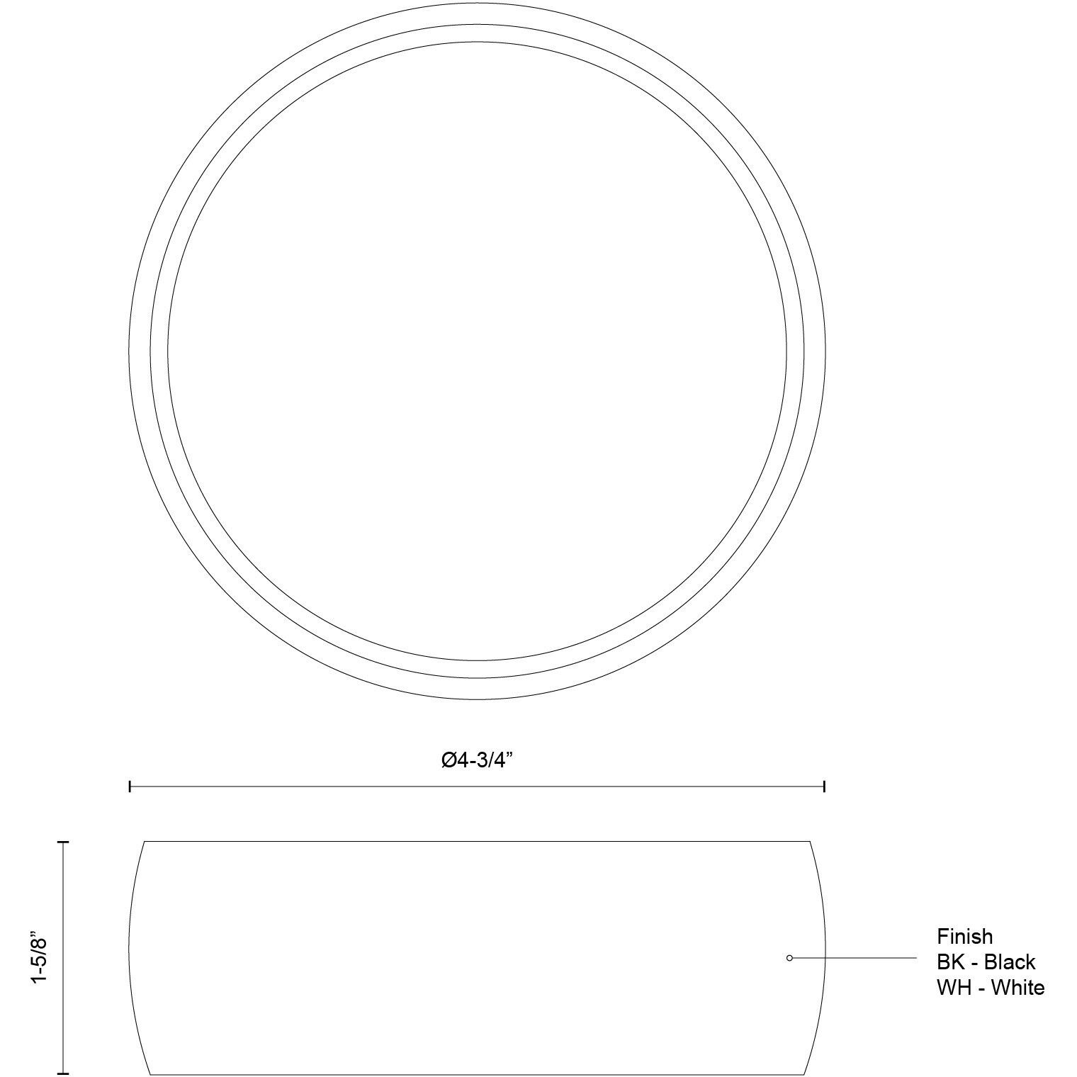 Savile LED 4.75 inch Black Flush Mount Ceiling Light