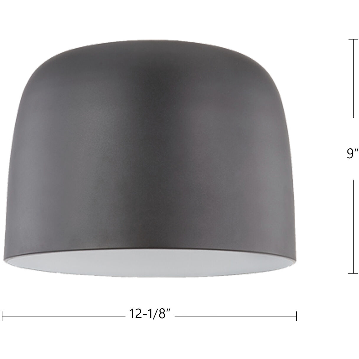 Cayne LED 12.13 inch Black/White Flush Mount Ceiling Light