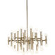 Rivoli LED 29 inch Brass Chandelier Ceiling Light in Vintage Brass