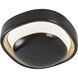 Pebble 8.25 inch Glossy Black ADA Wall Sconce Wall Light