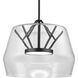 Deco LED 17.75 inch Clear/Black Pendant Ceiling Light