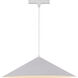 Luiz 48V DC White Trilo Track Pendant Ceiling Light in 4000K