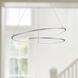 Twist LED 32 inch Antique Silver Pendant Ceiling Light