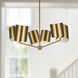 Keiko 6 Light 30.5 inch Brushed Gold Chandelier Ceiling Light