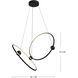 Isho LED 24.88 inch Black Chandelier Ceiling Light