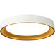 Nix 9 inch White and Gold Flush Mount Ceiling Light